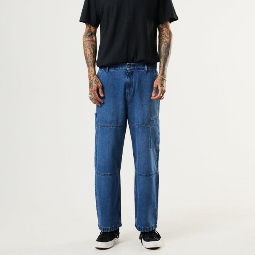 BNWT Afends - Richmond - Men's Hemp Denim Baggy Double Knee Workwear Jeans
